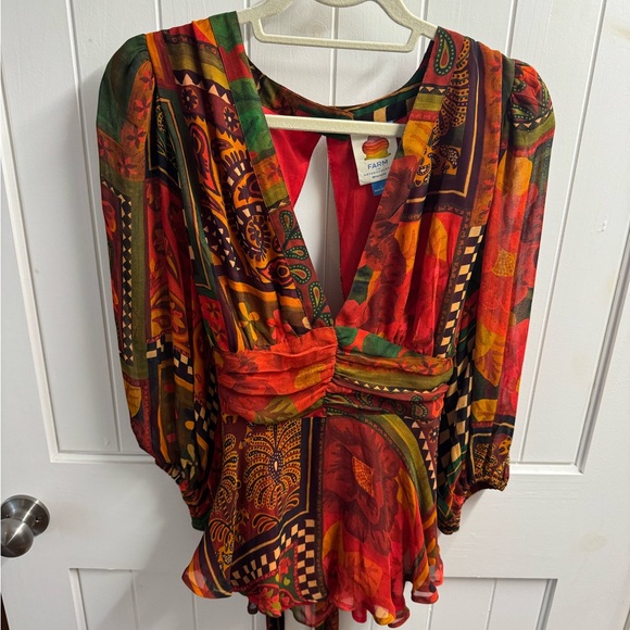 FARM Rio Multicolor Patterned Blouse - Picture 1 of 4